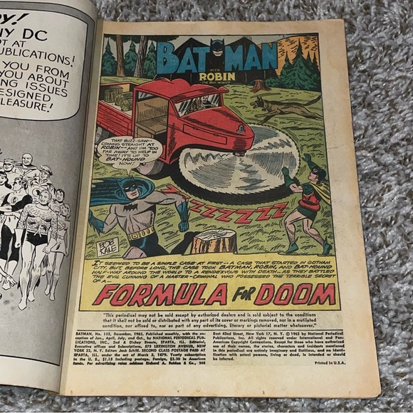 VINTAGE 1962 DC COMICS BATMAN Key 1st False Face Society Silver Age Comic #152 - Picture 6 of 9